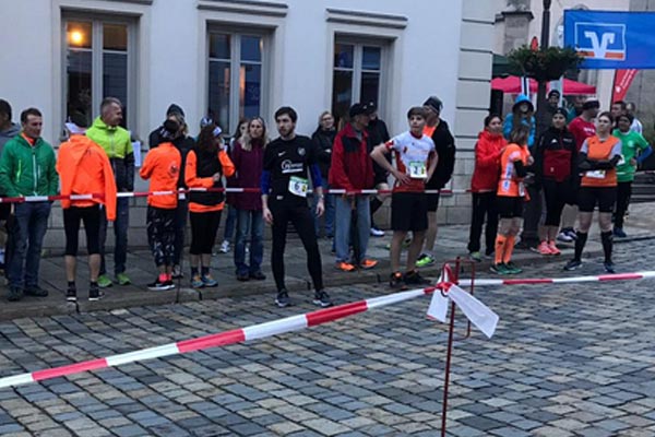 Christopher Eider vor dem Start beim Stadtlauf Freyung 2019